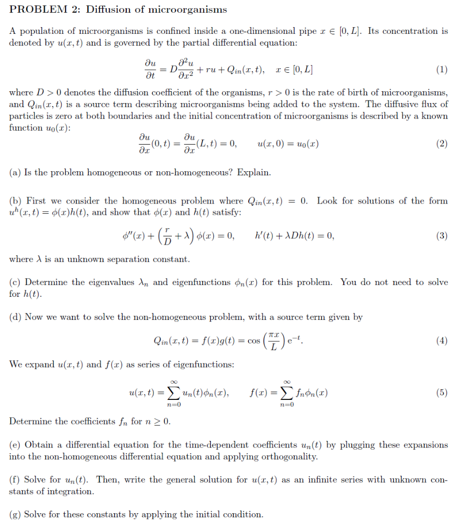 Some Help On The Differential Equations Would Be G Chegg Com