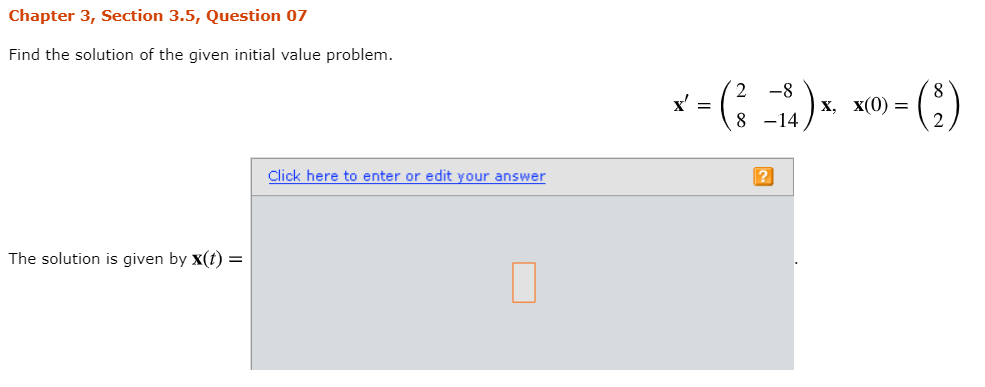 Solved Chapter 3, Section 3.5, Question 07 Find the solution | Chegg.com