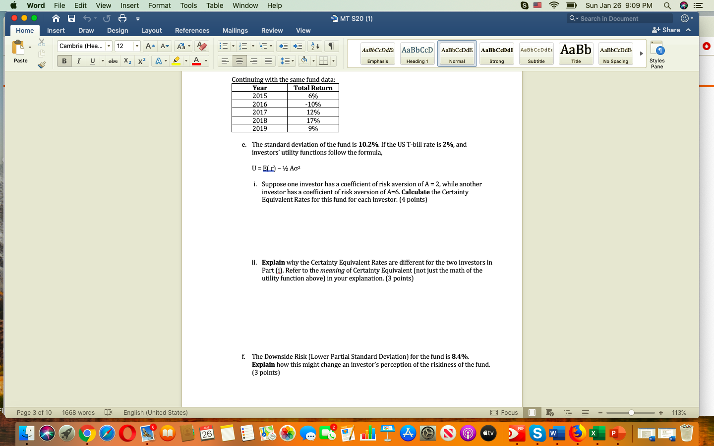 The Standard Deviation Of The Fund Is 10 2 If Th Chegg Com