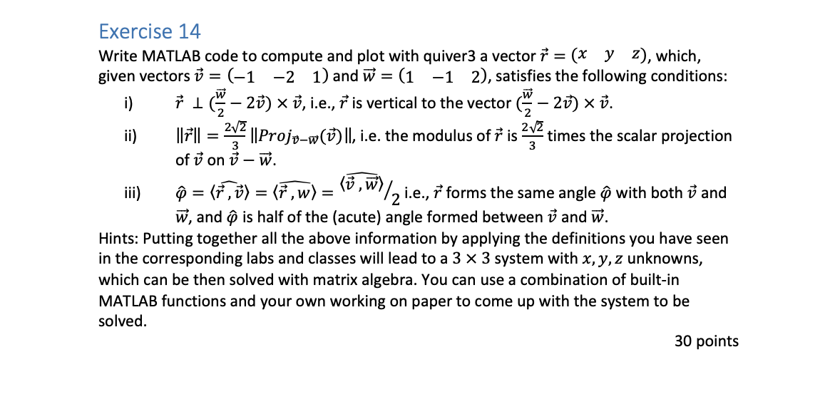 Solved Exercise 14 Write Matlab Code To Compute And Plot 6701