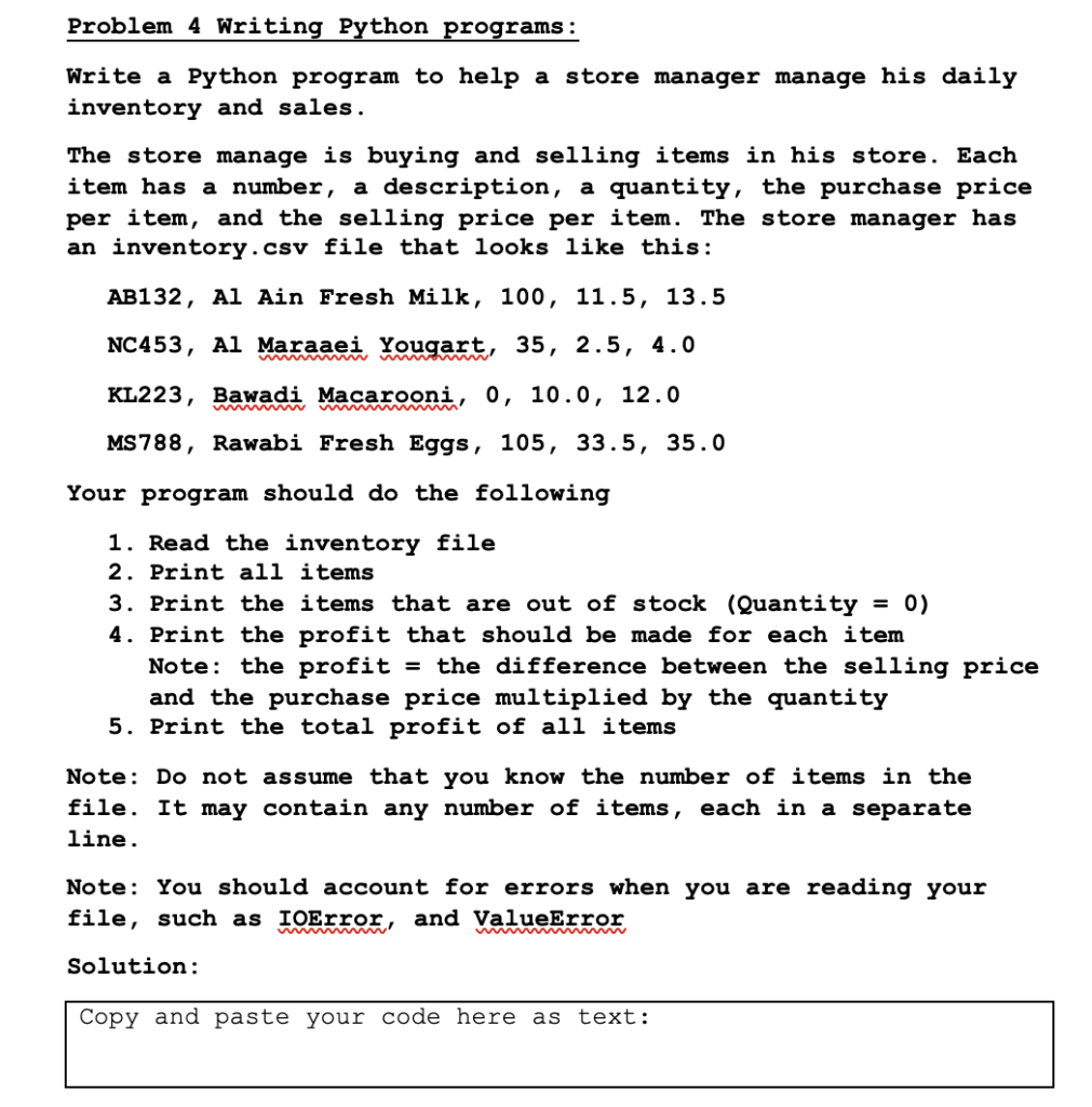 Solved Problem 4 Writing Python programs: Write a Python | Chegg.com