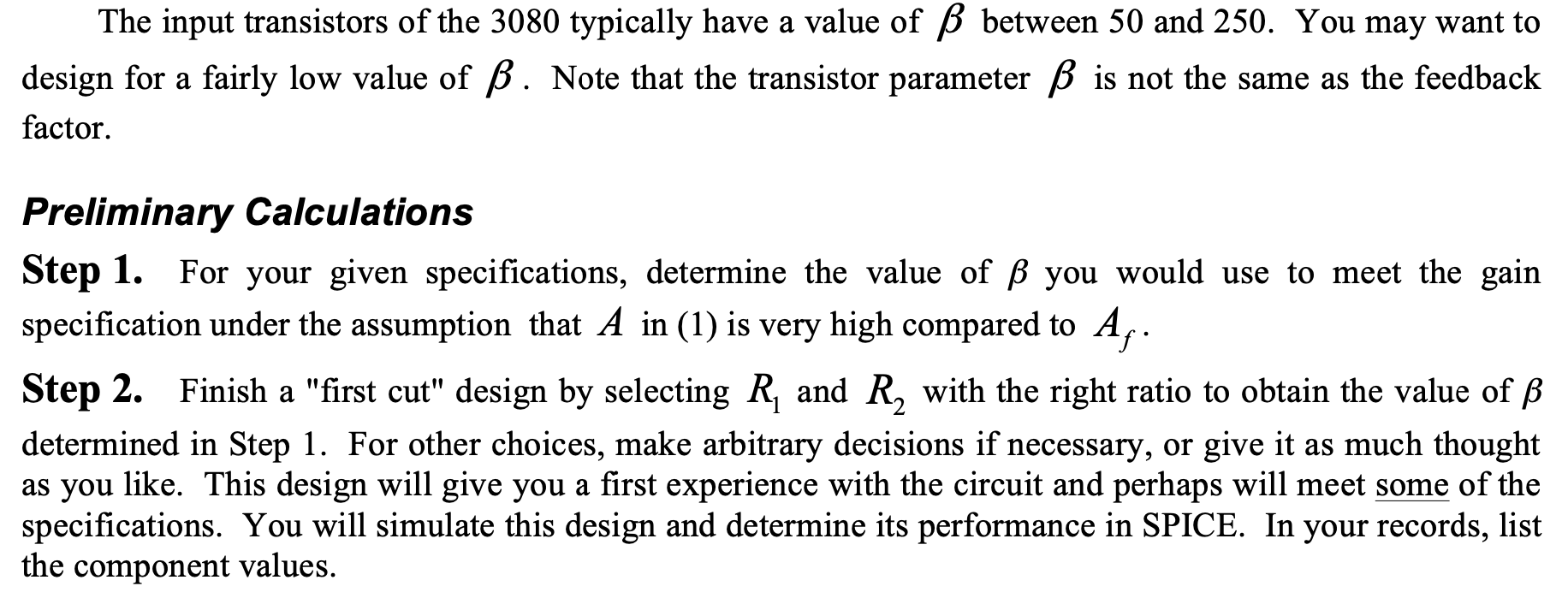 Can you please design a feedback amplifier using Circuit Diagram