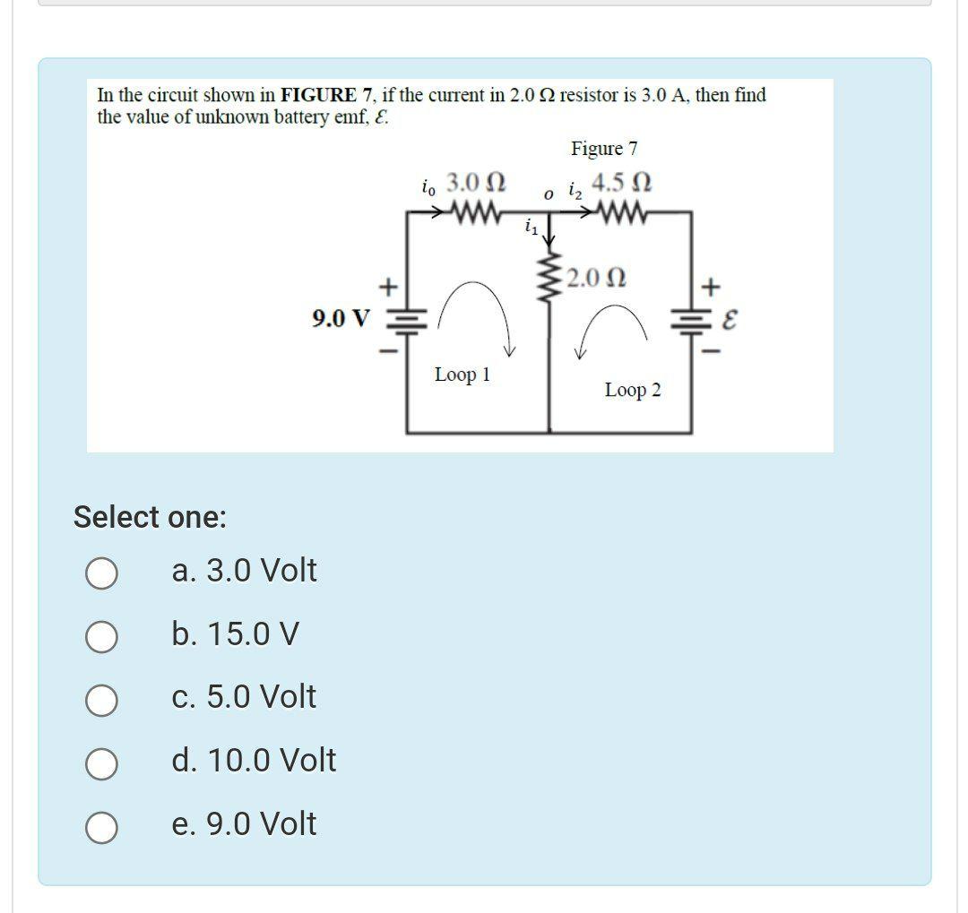Solved In the circuit shown in FIGURE 7, if the current in | Chegg.com