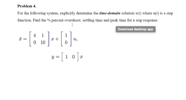 Solved Problem 4. For the following system, explicitly | Chegg.com