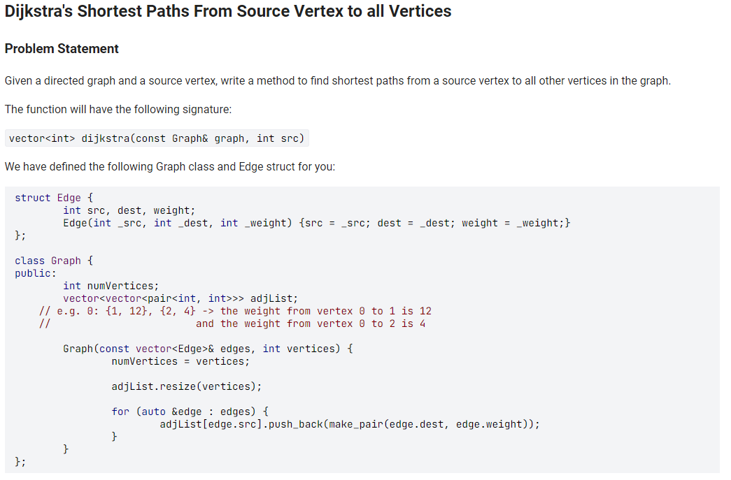 Solved Dijkstra's Shortest Paths From Source Vertex to all | Chegg.com