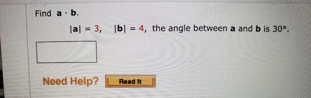 Solved Find A · B. La 33, B34, The Angle Between A And B Is | Chegg.com