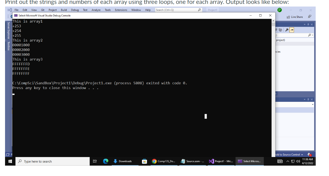 Solved Print out the strings and numbers of each array using | Chegg.com