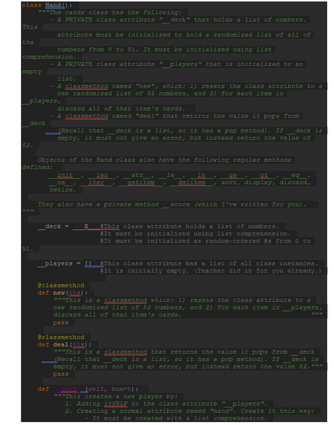 Python 1) to fill in the 