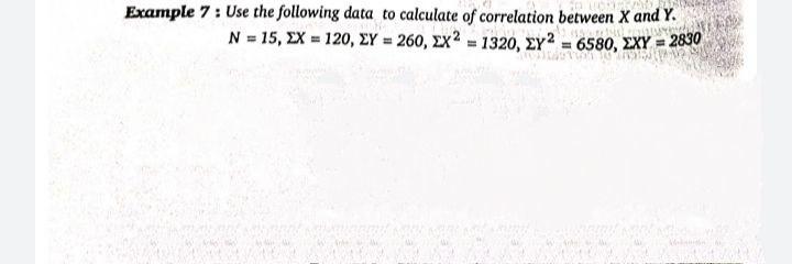 Solved Example 7: Use the following data to calculate of | Chegg.com