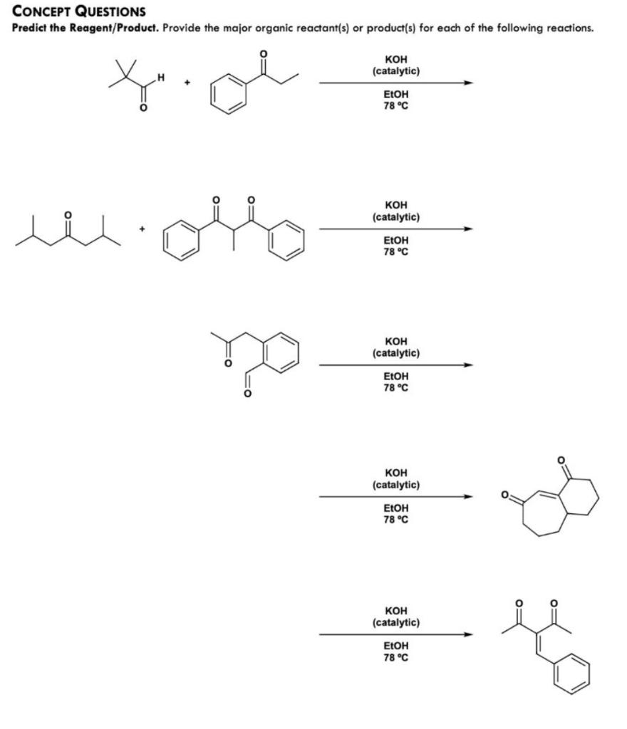 Solved CONCEPT QUESTIONS Predict the Reagent/Product. | Chegg.com