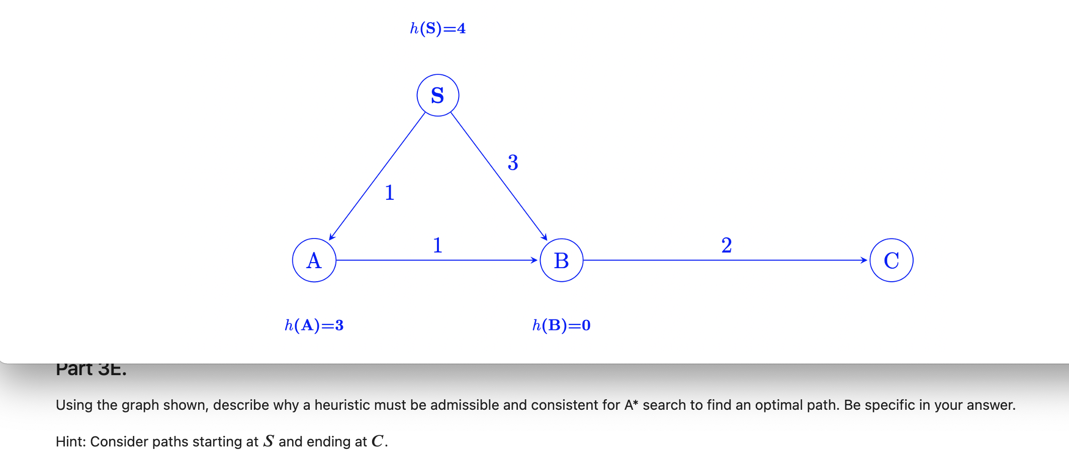 Solved H(S)=4 S . 3 1 1 2 A B с H(A)=3 H(B)=0 Part 3E. Using | Chegg.com