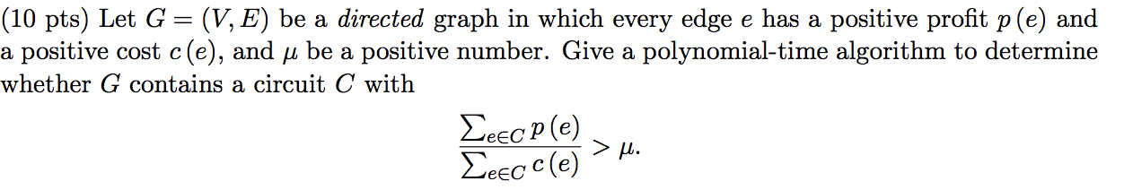 Solved (10 pts) Let G = (V, E) be a directed graph in which | Chegg.com