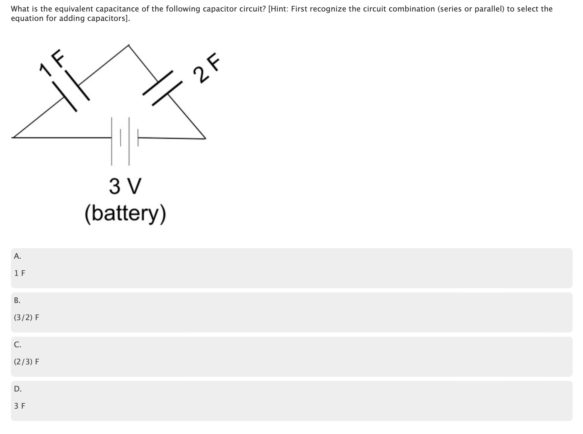 Solved What is the equivalent capacitance of the following | Chegg.com