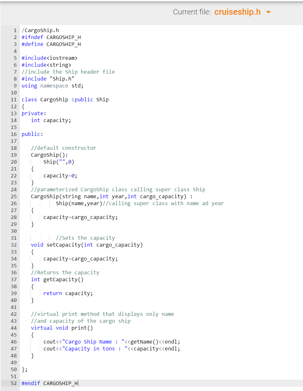 IN C++ 20.16 Chapter 20 Program - Inheritance and | Chegg.com