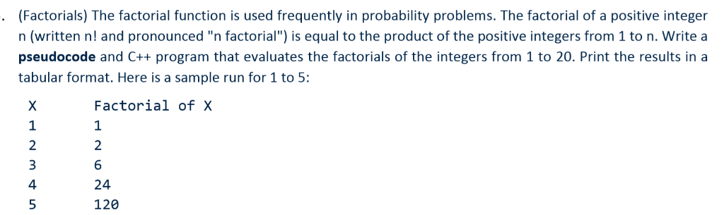 Solved Factorials) The Factorial Function Is Used Frequently | Chegg.com