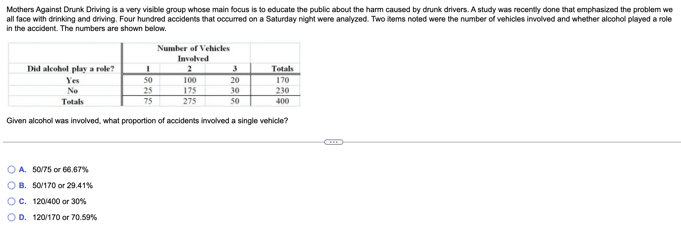 Solved Mothers Against Drunk Driving is a very visible group | Chegg.com