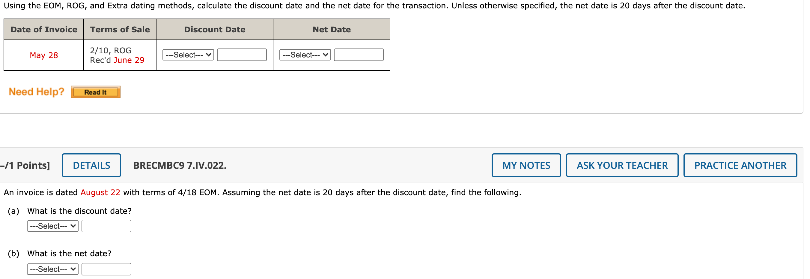 Solved Using The EOM ROG And Extra Dating Methods Chegg