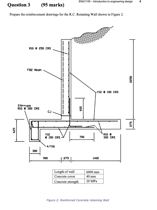 ENG1100 - Introduction to engineering design Question | Chegg.com