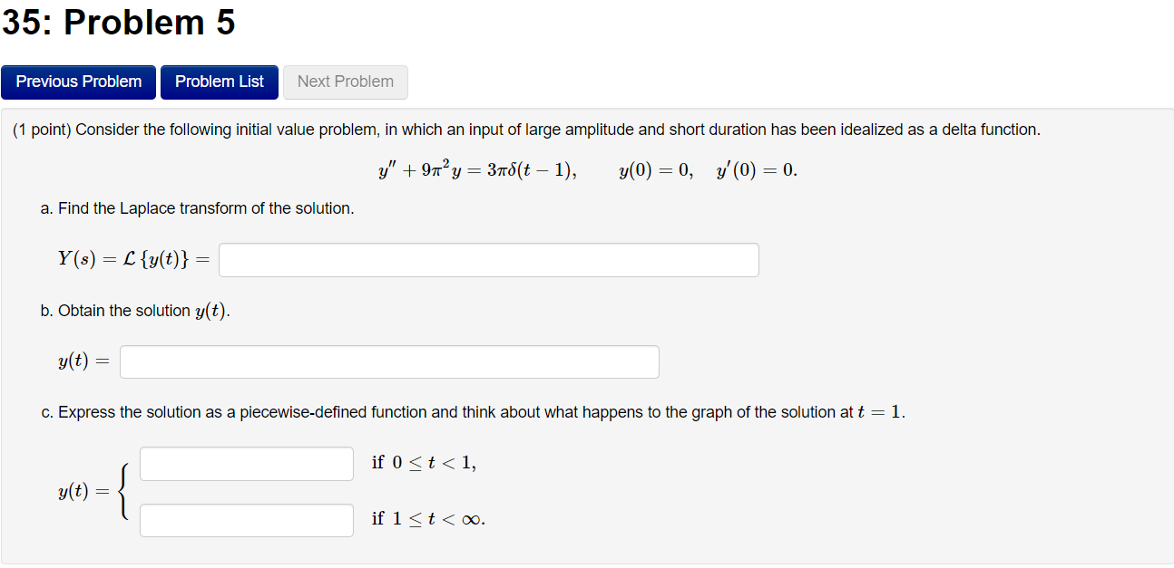Solved 35: Problem 5 Previous Problem Problem List Next | Chegg.com