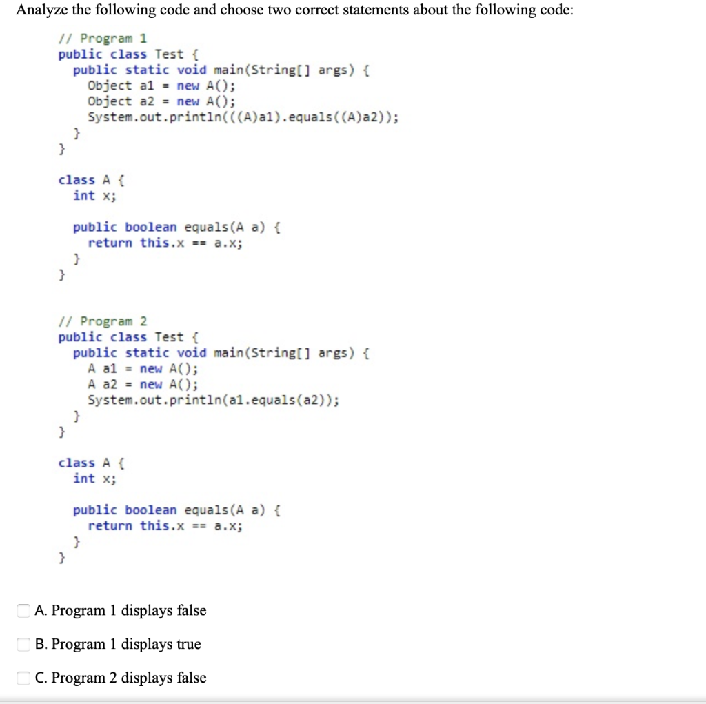Solved Consider the following code snippet: final int SIZE | Chegg.com