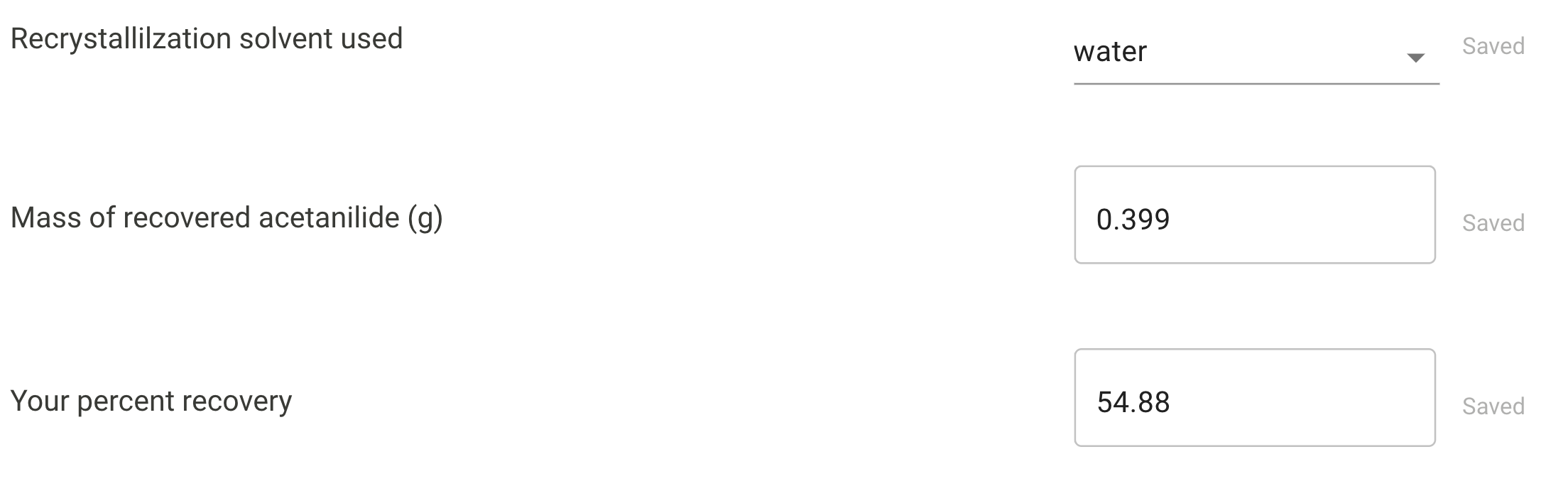 Solved Recrystallization- **BASED ON THE DATA BELOW, IS THE | Chegg.com