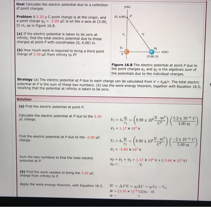 Solved Goal Calculate the electric potential due to a | Chegg.com