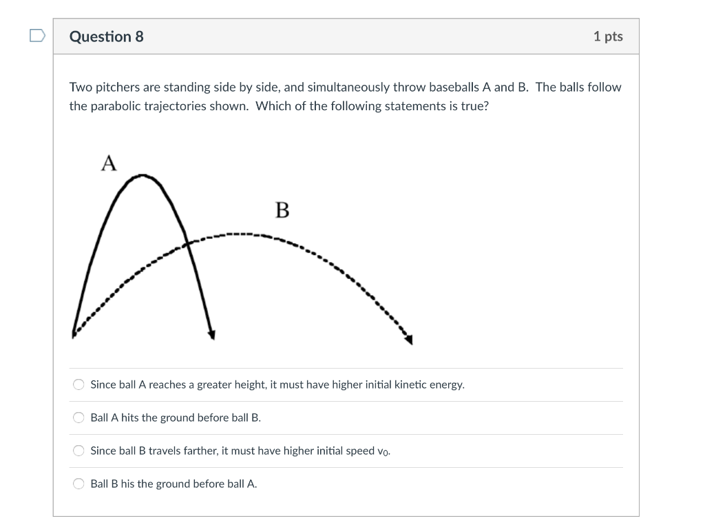 Solved DQuestion 8 1 Pts Two Pitchers Are Standing Side By | Chegg.com