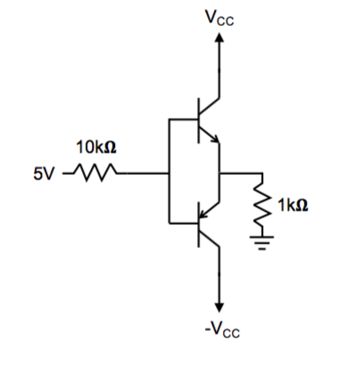 Solved Analyze the following BJT circuit to find the voltage | Chegg.com