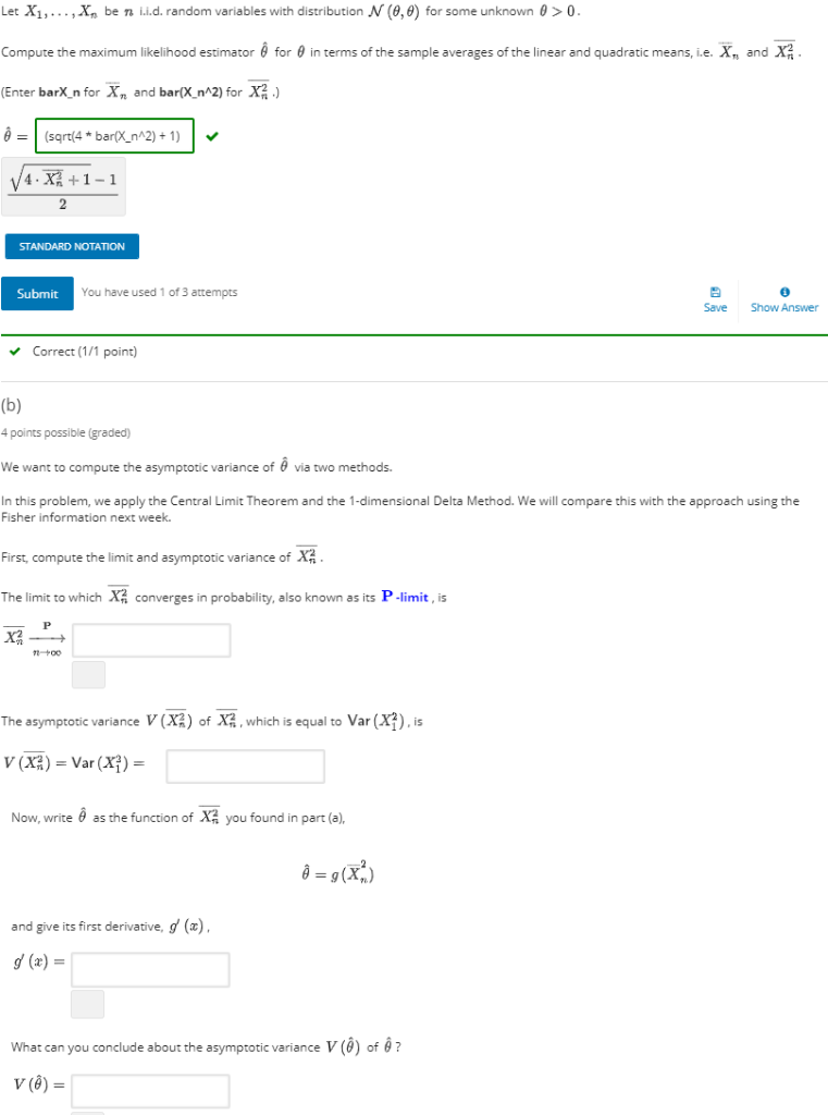 Let X1 Xn Be N I I D Random Variables With Chegg Let X1 Xn Be N I I D Random Variables With Chegg