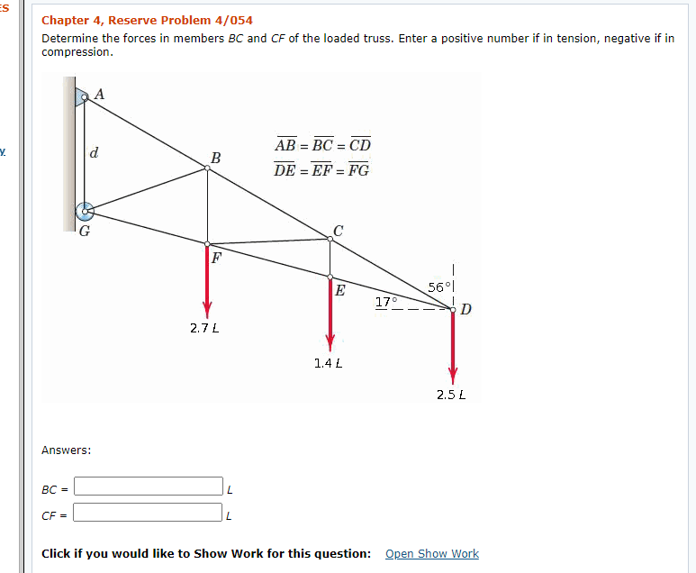 Solved Chapter 4, Problem 4/023 Determine the forces in | Chegg.com