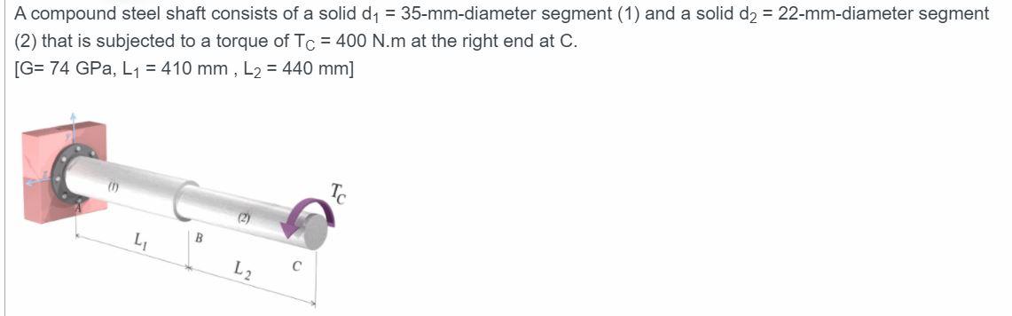 Solved What is the internal torque in shaft (1)? What is the | Chegg.com