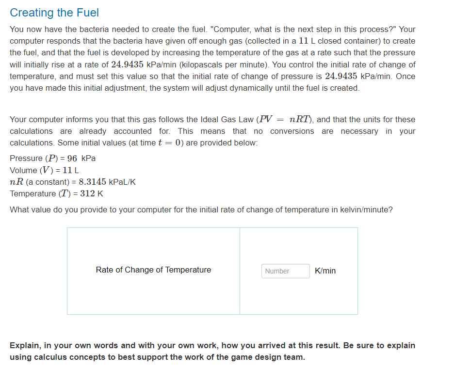 Solved Creating the Fuel You now have the bacteria needed to