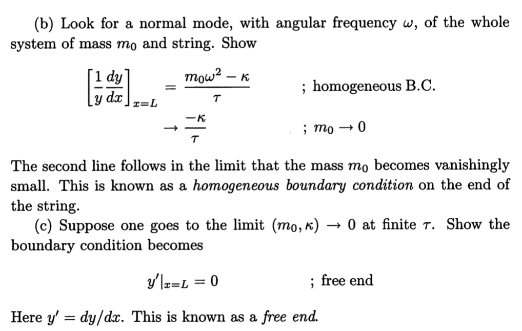 2.6 Consider other boundary conditions for the string | Chegg.com