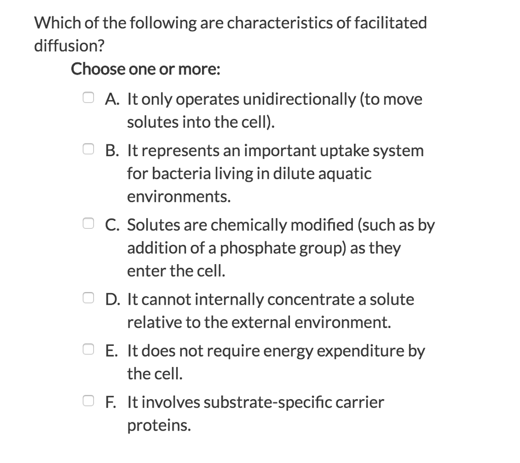 Solved Which of the following are characteristics of | Chegg.com