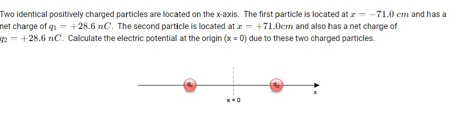 Solved Two Identical Positively Charged Particles Are | Chegg.com