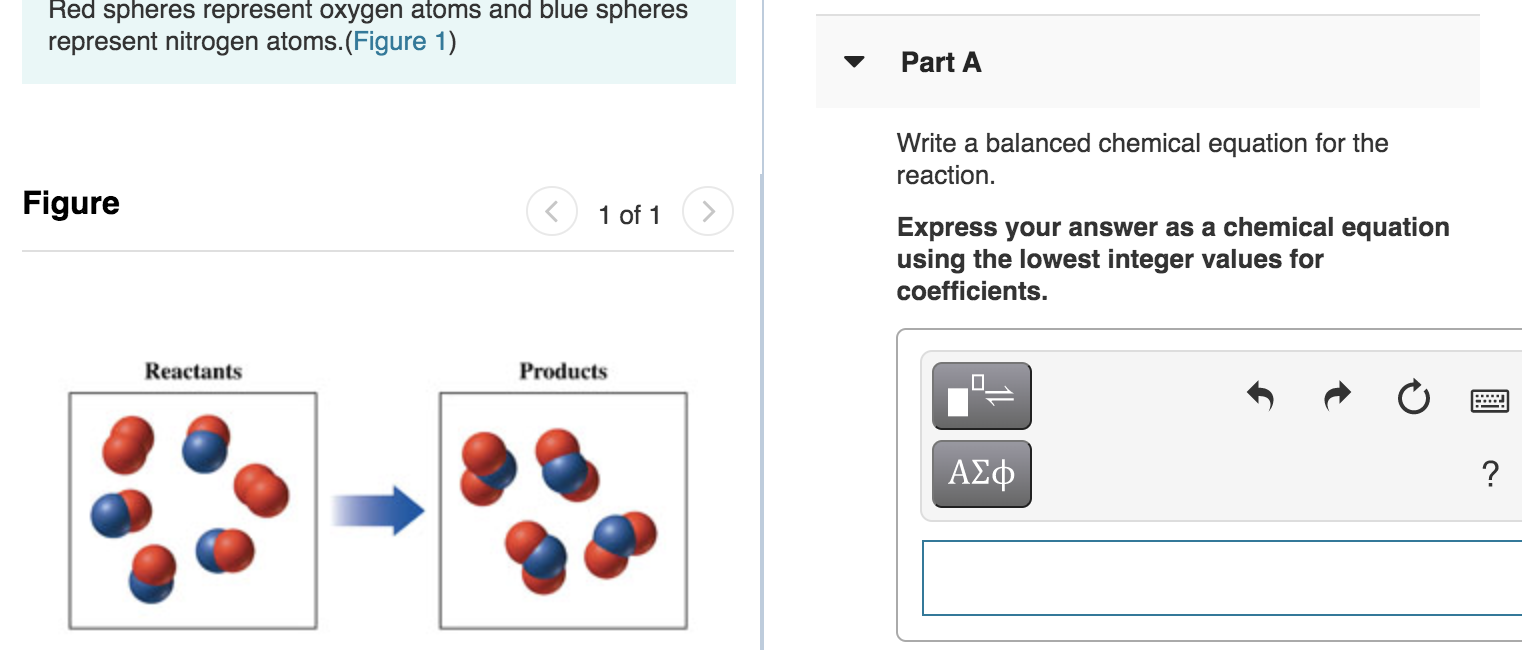 Solved Red spheres represent oxygen atoms and blue spheres