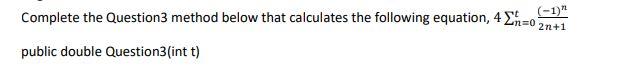 Solved Complete the Question method below that calculates | Chegg.com