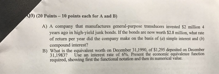 Solved 3) (20 Points- 10 points each for A and B) A) A | Chegg.com