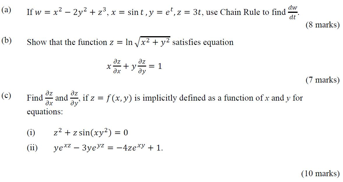 Solved A If W X2 2y2 23 X Sint Y Et Z 3t Chegg Com