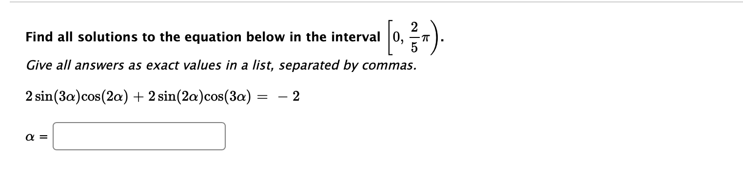 Solved Find all solutions to the equation below in the | Chegg.com