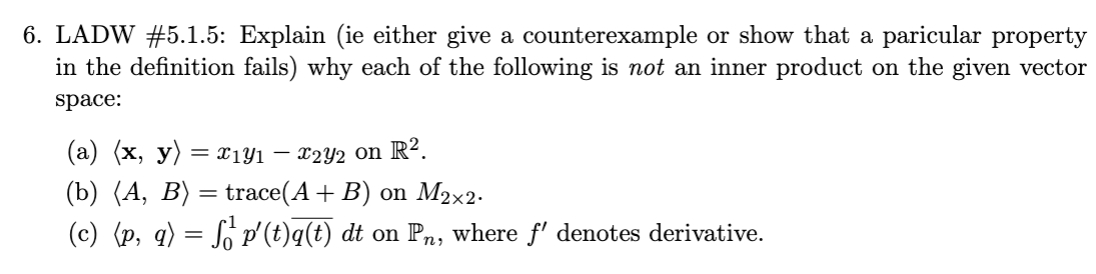 Solved 6. LADW #5.1.5: Explain (ie either give a | Chegg.com