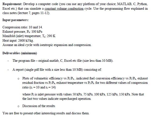 Solved Requirement: Develop a computer code (you can use any | Chegg.com