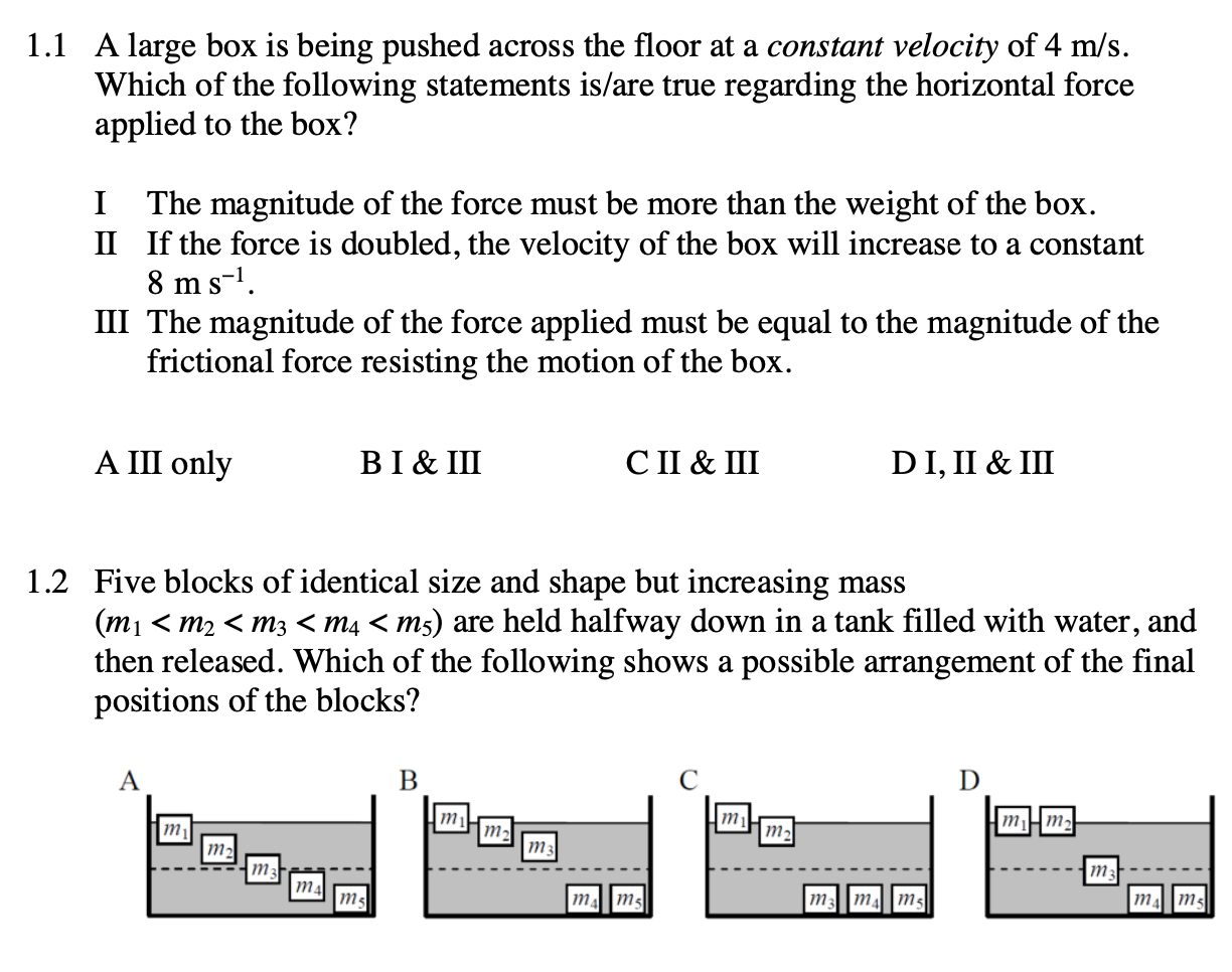 solved-1-a-large-box-is-being-pushed-across-the-floor-at-a-chegg