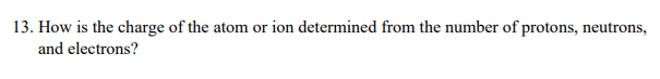 how do you determine the charge of an atom or ion