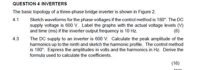 Solved QUESTION 4 INVERTERS The basic topology of a | Chegg.com