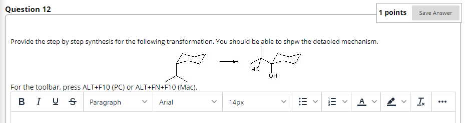 Solved Question 12 1 points Save Answer Provide the step by | Chegg.com