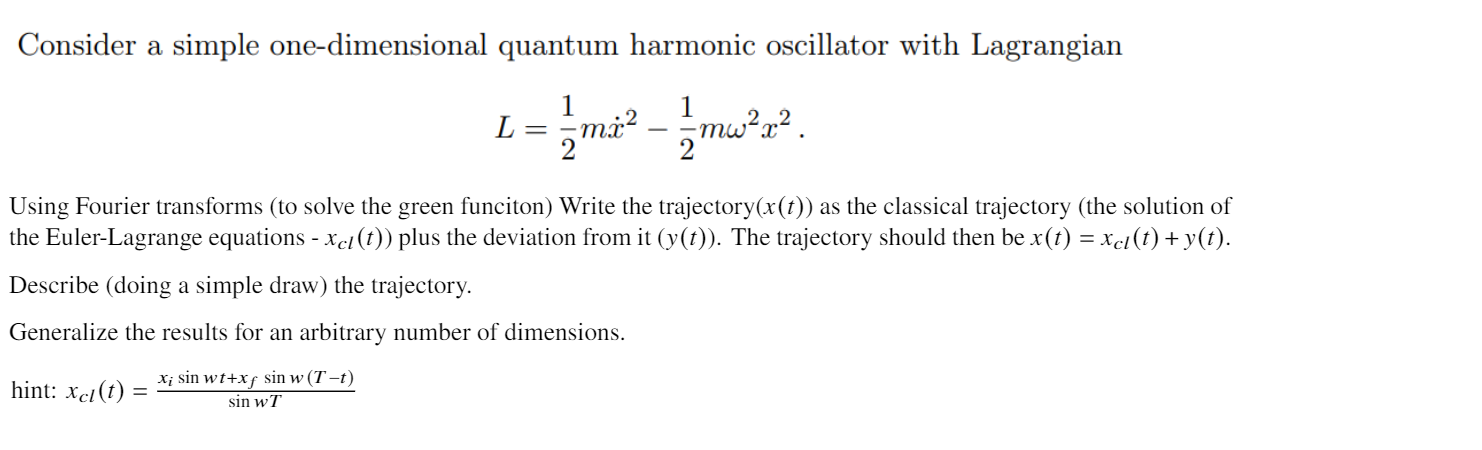 Consider a simple one-dimensional quantum harmonic | Chegg.com