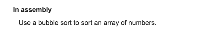 Solved In assembly Use a bubble sort to sort an array of | Chegg.com