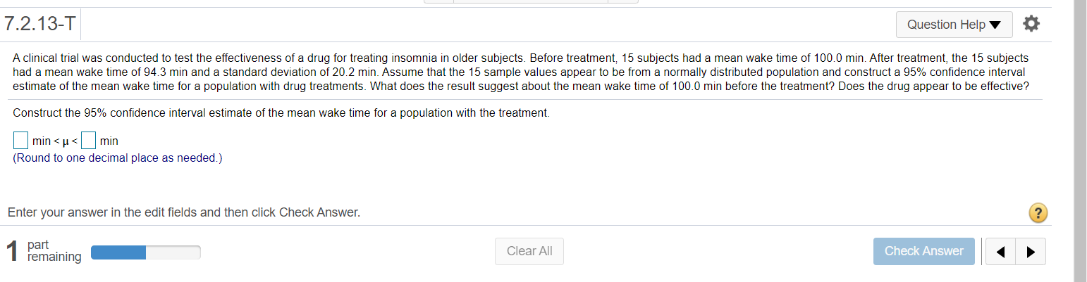 Solved 7.2.13-T Question Help A clinical trial was conducted | Chegg.com