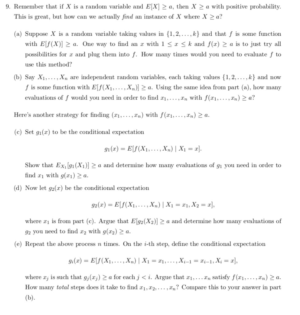 9 Remember That If X Is A Random Variable And